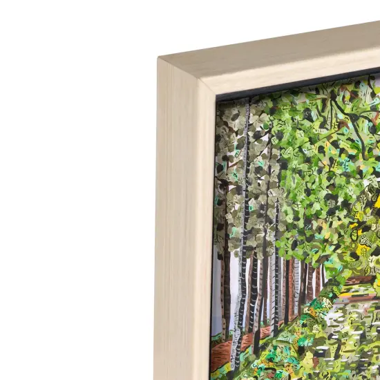 Creative Mark Illusions Floater Frame For 3/4" Deep Canvases -Natural - For Galleries & Home Decor - Wood Float Frame for Canvas Paintings- Complete Hanging Hardware {5}