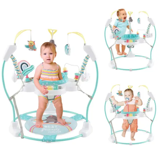 Costway Baby Stationary Activity Center Infant Jumper with Removable Foot Pad Blue/Navy/Yellow/Pink {1}