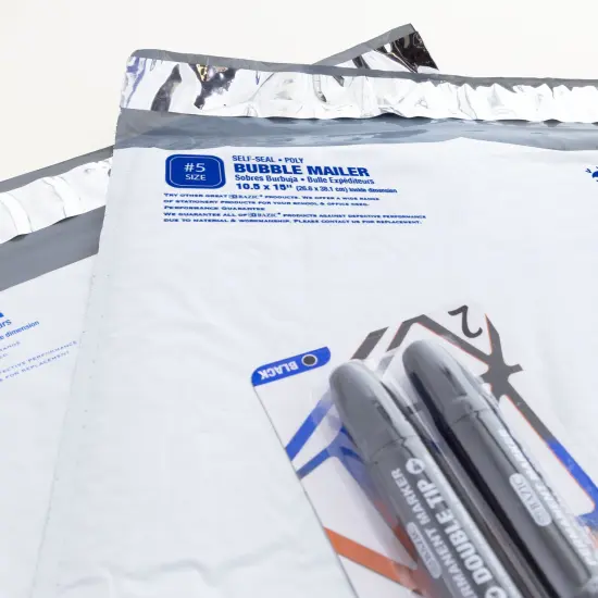 BAZIC Poly Bubble Mailer (#5)10.5" x 15" (2/Pack) {6}