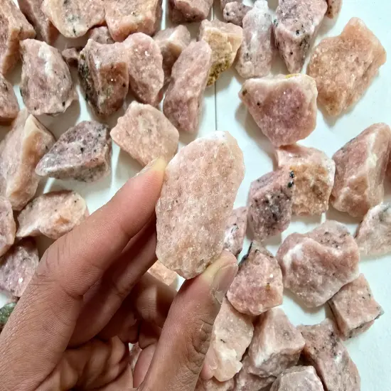 Strawberry Calcite Crystals Raw Rough Stones for Tumbling Vase Fillers and Crafts {7}