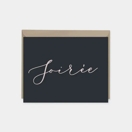 "Soirée" Script Party Invitation Card {1}