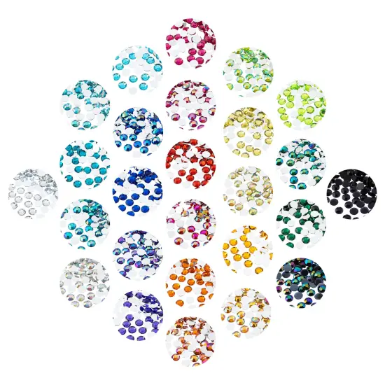 John Bead 6mm (SS28) Round Acrylic Flat Back Rhinestones, 1000pcs Gold AB {5}