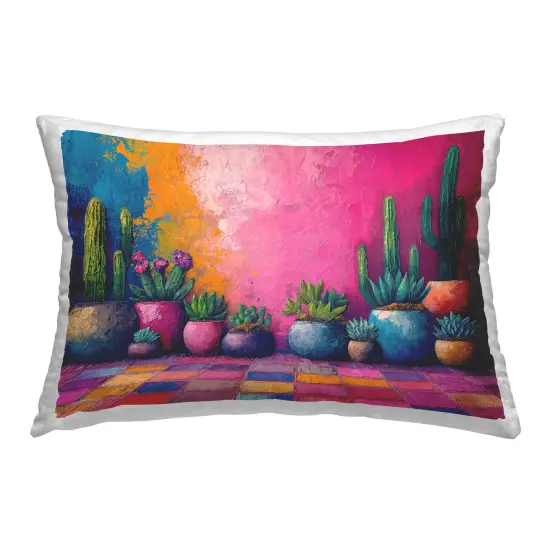 Modern Potted Cactus Design by Imagine It Images Throw Pillow  {1}