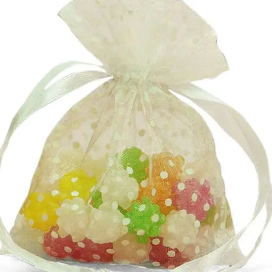 Polka Dot Organza Bag 3" x 4"Small and Charming {4}