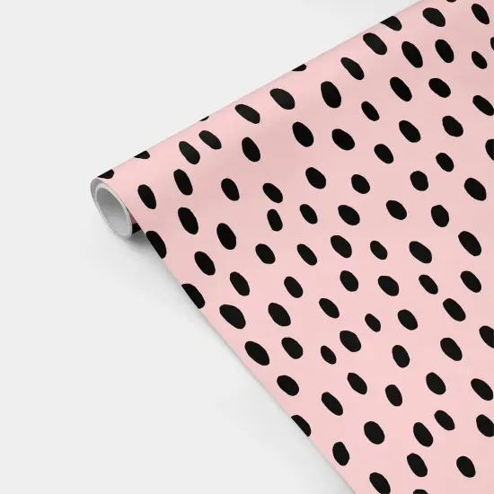 Pink and Black Handdrawn Polka Dots Gift {3}