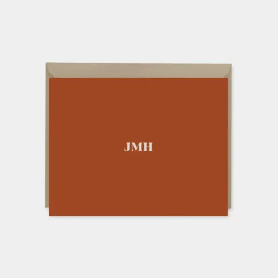 Monogram Note Cards III, Classic {1}