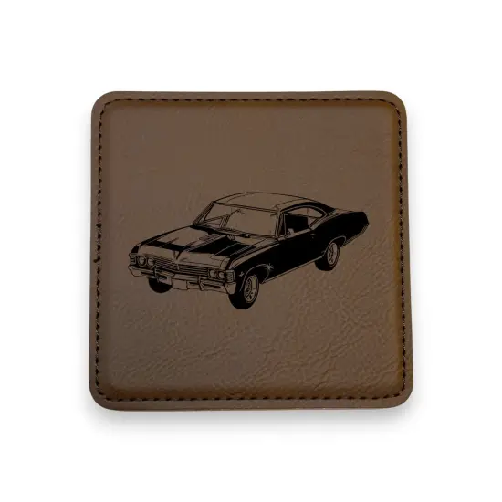 Coaster - Impala - SET OF 2 - Leather or Stitched Cork Stitched Cork/Black {2}