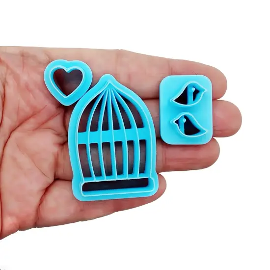 Love Birds in Cage, Cute Clay Cutters for Valentine's Day, 3 pc, Adorabilities {2}