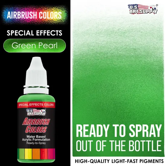 Green Pearl, Pearlized Special Effects Acrylic Airbrush Paint, 1 oz. {2}