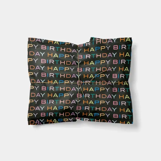 Colorful Letters "Happy Birthday" Gift Wrap VI {1}