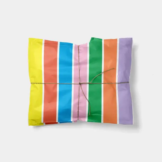 Big Multicolor Stripes Gift Wrap {1}