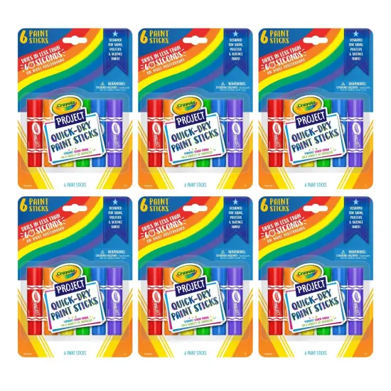 Project&trade; Quick-Dry Paint Sticks, 6 Per Pack, 6 Packs {1}