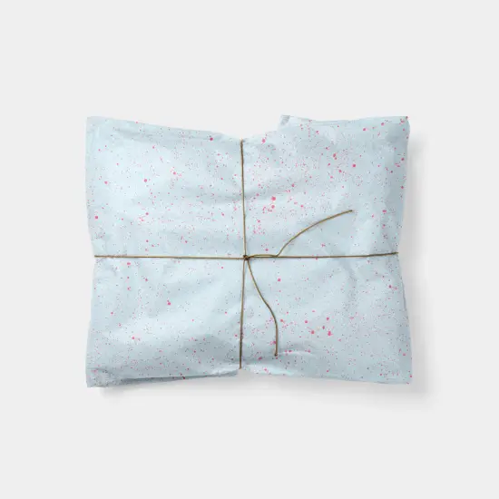 Light Blue & Pink Speckle Gift Wrap {1}