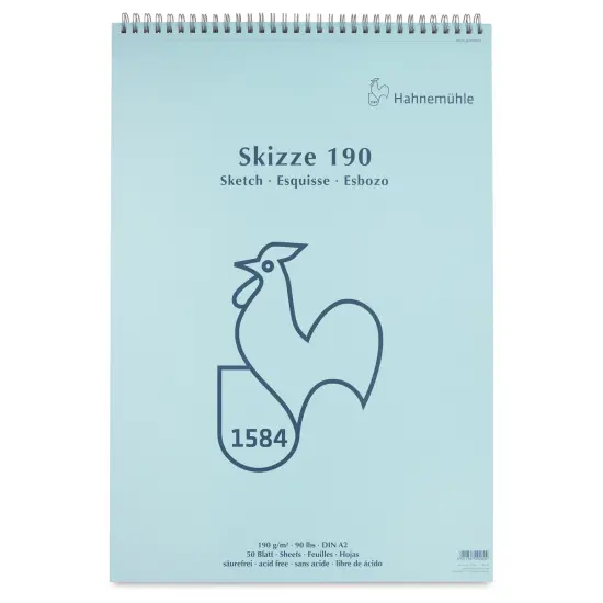 Hahnem&uuml;hle Skizze Spiral-Bound Sketch Pad - 16.53" x 23.38", 50 Sheets, 190 gsm {1}