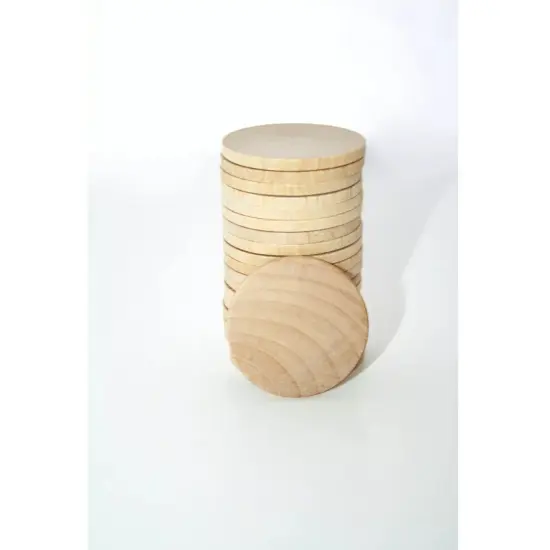 Kitcheniva 25 Pcs Wooden Circles Round Disc Wood Pendant Crafts Art {5}