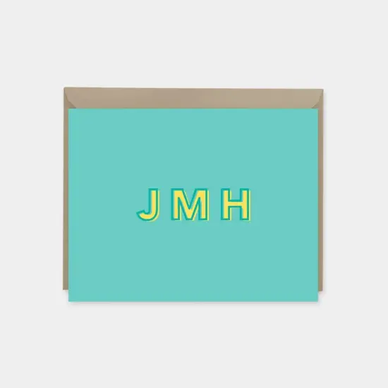 Modern Monogram Note Cards IV {3}