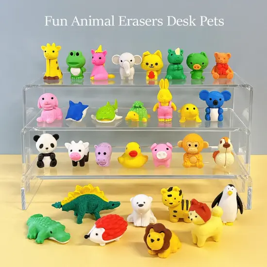 Wrapables Mini Animal Eraser Pets, 3D Puzzle Erasers for Party Favors, Goodie Bags, Easter Egg Fillers (Set of 30) {3}