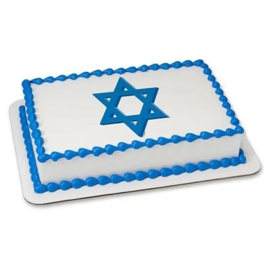 Star of David Edible Icing Image for 1/4 sheet cake {1}