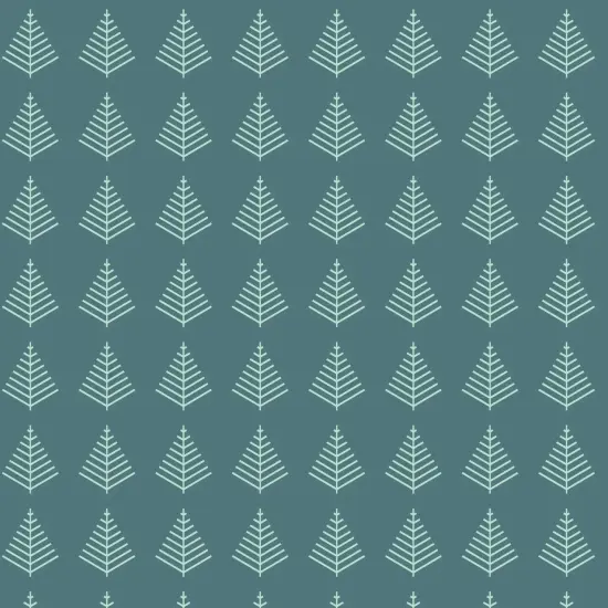 Blue Minimal Christmas Trees Holiday Gift Wrap {2}
