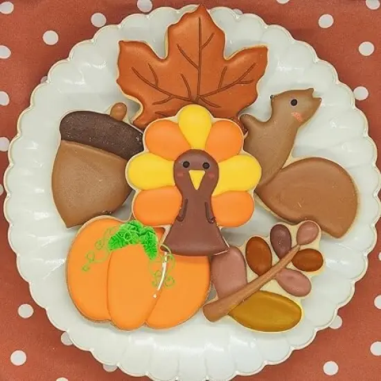 Thanksgiving Cookie Cutter Set &ndash; 6 Fall Shapes Cookie Cutters with Decorating Instructions {1}