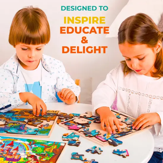 28 Pieces Wooden Puzzles for Kids | Princess {5}