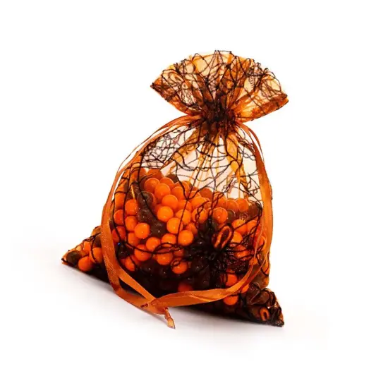 Festive Spider Web Fabric Bags 4&rdquo; x 6&rdquo; for Parties {5}