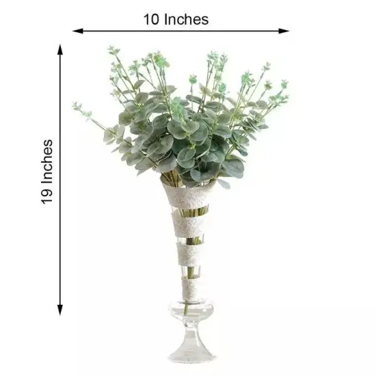Eucalyptus Greenery 2 bushes Frosted Green Branches Artificial Party Home Decor {3}