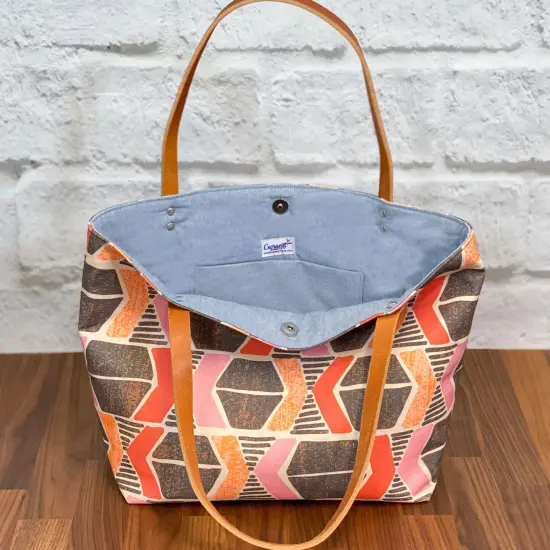 Crosscut Sewing Co.&reg; Market Tote Bag Sewing Project Kit for Beginners with Fabric, Instructions and Video Yucatan {6}