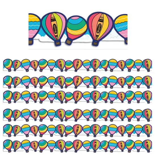 Crayola&reg; Colors of Kindness Hot Air Balloons Extra Wide Die-Cut Deco Trim&reg;, 37 Feet Per Pack, 6 Packs {1}