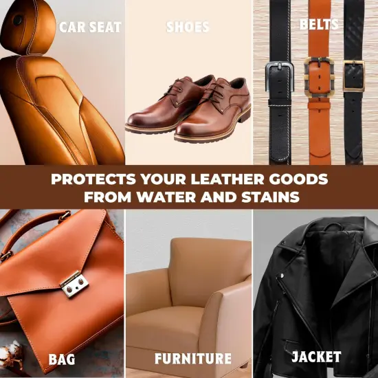 European Leather Care Waterproofing Shoe Spray - All Natural Non-Toxic Leather Shoe Suede Protector Spray - Waterproof Spray Shoes Rain and Stain Repellent Spray for bag, Furniture, Car Interior {6}