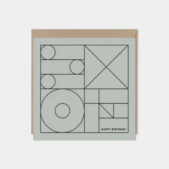 Geo Modern Line Art Card, Minimalist {4}