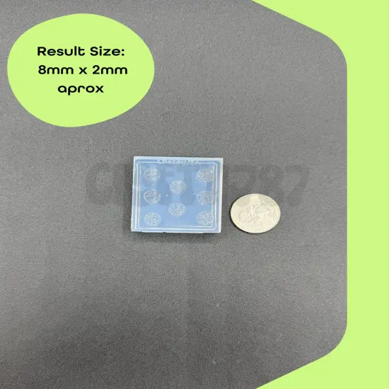 Druzy 8mm Faux Stud Earring Silicone Mold(B5) {2}