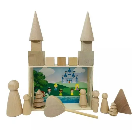 Kitcheniva My Little Sensory Tray Disney Princess Addition Wooden Sensory Kit Toy {1}