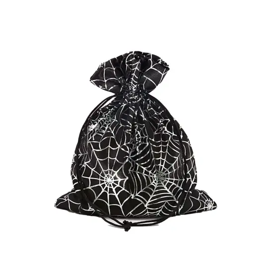 Spider Web Fabric Bags 4&rdquo; x 6&rdquo; for Spooky Celebrations {2}