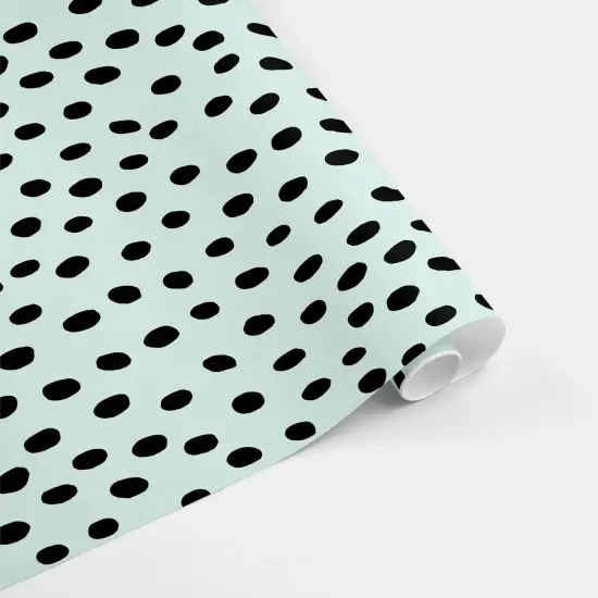 Mint and Black Handdrawn Polka Dots Gift {2}