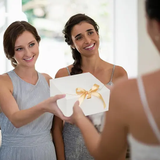 6 Pack 8x8x4 White Gift Boxes with Lids for Presents White Gift Box Bulk for Gifts Birthday Wedding Party Bridesmaid Proposal Box Christmas {4}