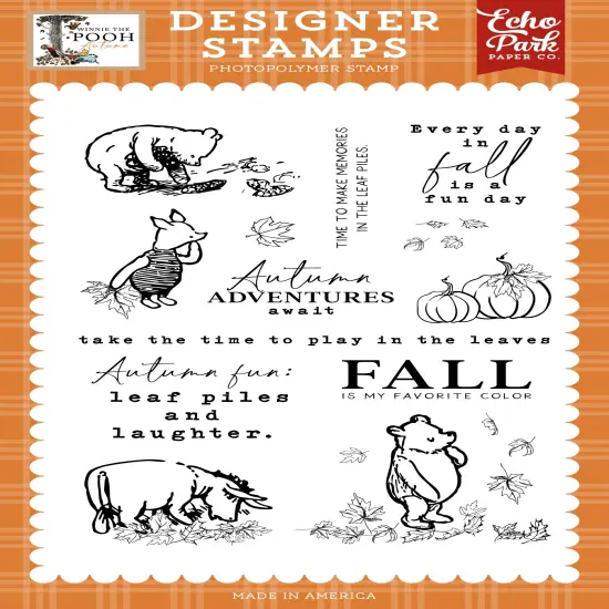 Winnie The Pooh Autumn Stamp Set-Autumn Adventures Await {1}