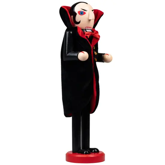 Northlight Vampire Wooden Halloween Nutcracker - 14" - Black and Red {4}