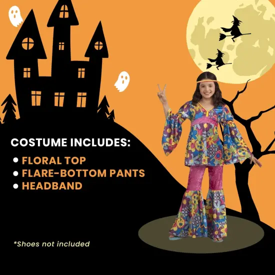 Hippie Flower Power Costume Child {5}