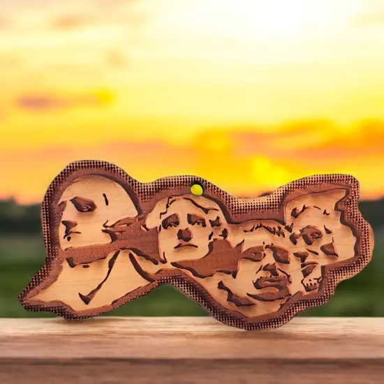 Mount Rushmore 1st Edition - Cedar Ornament {2}