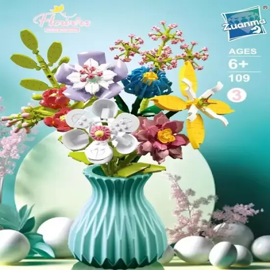 Constructor flower bouquet in a vase F07M9-3(109) {1}