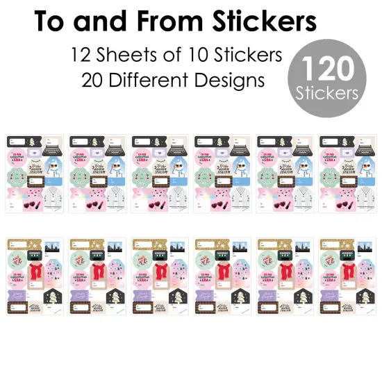 Big Dot of Happiness In My Christmas Era To and From Stickers, Assorted Gift Labels, Xmas Labels, To and From Christmas Gift Stickers, 12 Sheets, 120 Stickers {7}
