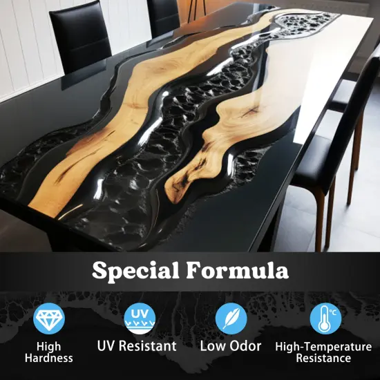 LET'S RESIN EPOXY RESIN Black Resin Epoxy,44OZ Bubble Free & High-Gloss Epoxy Resin Kit,Self Leveling Resin and Hardener for Art Crafts,Jewelry Making,Resin Molds {4}