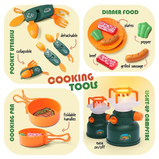 CraftBud 17 PCs Kids Camping Play Set {4}