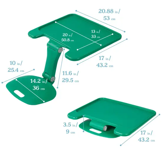 The Surf Folding Portable Lap Desk, Large, Flexible Seating Green {2}