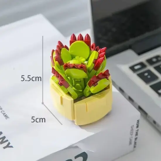 Bear Boy Building Brick Mini Potted Plant F07M9-11(104)-A1 {1}