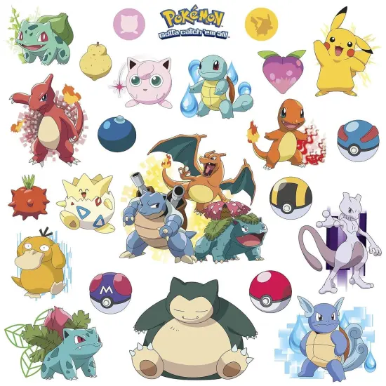 RoomMates RMK2535SCS Pokemon Iconic Peel and Stick Wall Decals {1}