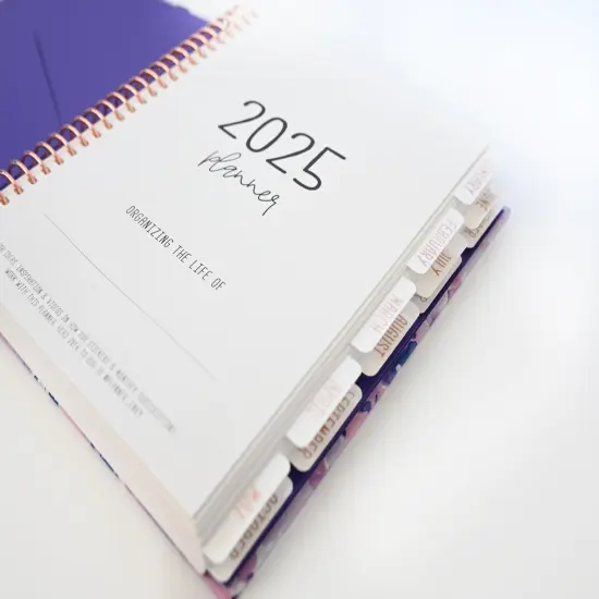 2025 Planner - Mini Signature Layout, Spiral Bound - "Purple Hydrangea" (#512) {6}