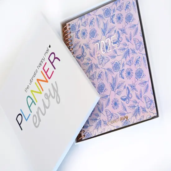 2025 Planner - Signature Layout, Spiral Bound - "Butterfly Doodles" (#209) {2}