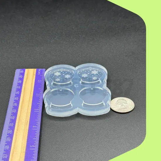Snow Globe Dangle Earring Silicone Mold(layered) {4}